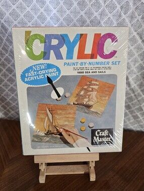 CRYLIC Paint-By-Number Set - Sea and Sails - Multicolor 16005